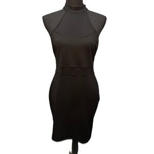 Fashion Nova Party Dress Size Large Black Lets Mingle Bodycon Mini Sleeveless
